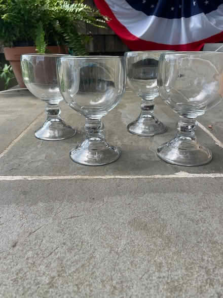 Photo of free 4 hefty footed glass container (Reading, off West st) #2