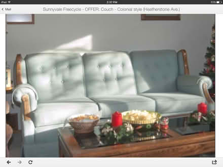 Photo of free Couch from smoke and pet free home (280/de Anza) #1