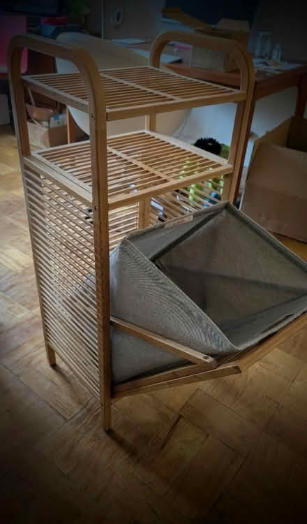 Photo of free Tall bamboo hamper (Murray Hill) #2