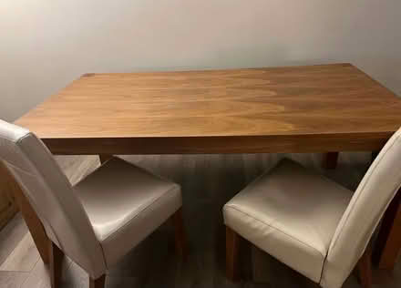 Photo of free Dining table with 2 chair (Gallops) #2