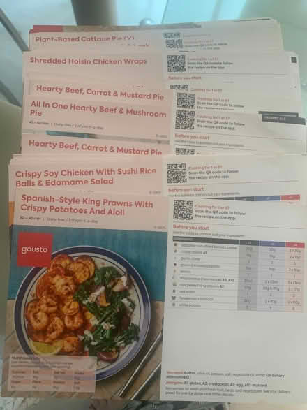Photo of free Gousto recipe cards (Rooks Nest SG1) #1