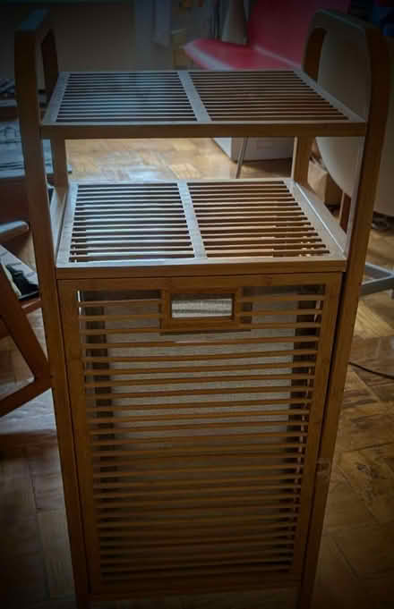 Photo of free Tall bamboo hamper (Murray Hill) #1