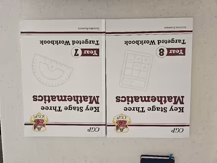 Photo of free CGP Year 7 and 8 Maths workbooks (Brimscombe GL5) #1