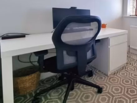 Photo of free IKEA white Malm desk with drawer and cupboard in S6 (Stannington S6) #3