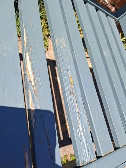Photo of free Weathered Timber Garden Bench (Sarisbury Green SO31) #3