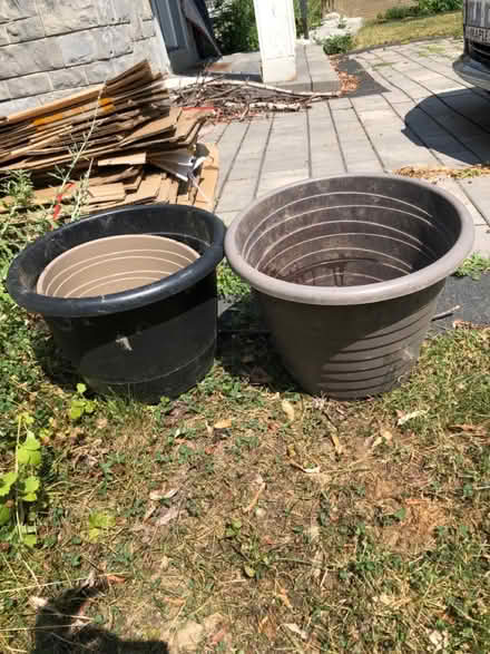Photo of free Two large plastic plant pots (North York) #1