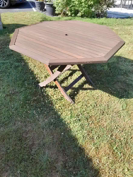 Photo of free Wooden garden table (Barnard's Green WR14) #1