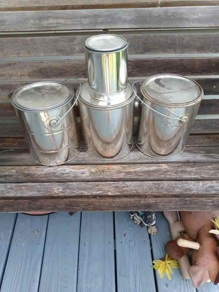 Photo of free 3 gal + 1 pint new empty paint cans (Mt Rainier MD) #1