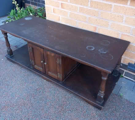Photo of free Low solid wood unit/tv stand (Aston-on-Trent DE72) #2