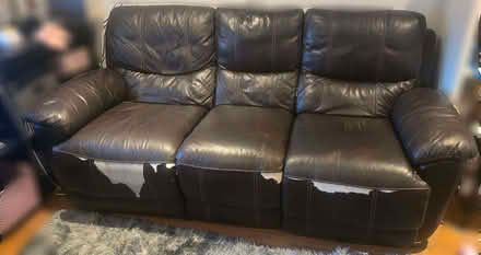 Photo of free Recliner Leather Sofa 3 seater (New Elgin IV30) #1