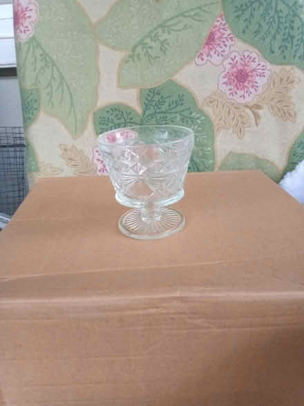Photo of free 8 small vintage cut glass goblets (Mt Rainier MD) #1