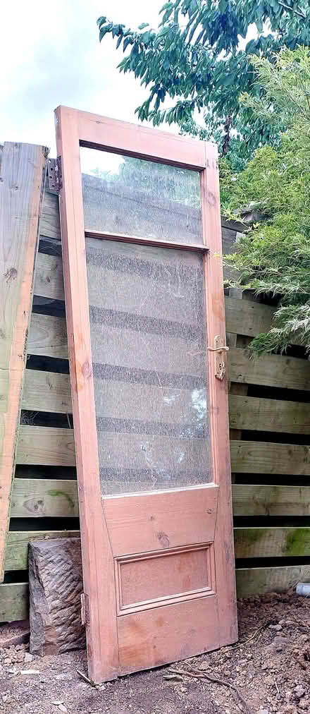 Photo of free Pine glazed door with lock and key (Oswestry SY11) #2