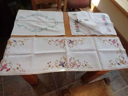 Photo of free Various embrodered linen table mats (Fairfield LA1) #2