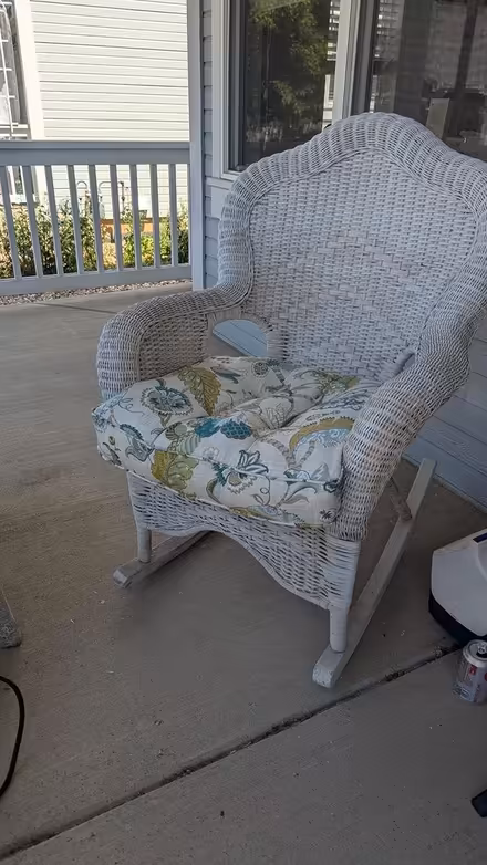 Photo of free Wicker rocking chair and table (Longmont) #1