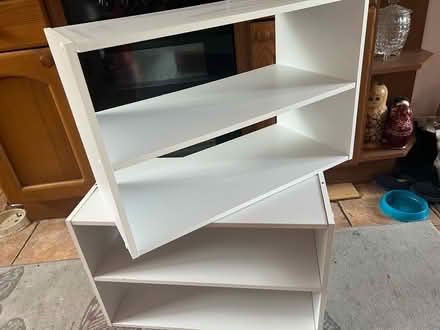 Photo of free 2 x small white shelves (Duxford CB22) #2