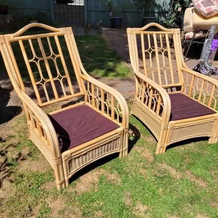 Photo of free 2 cane/bamboo chairs (Allensford) #4