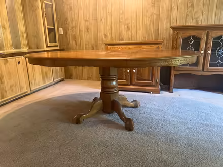 Photo of free Nice large solid oak wood table (Rancho Yolo - Pole Line & 5th) #1
