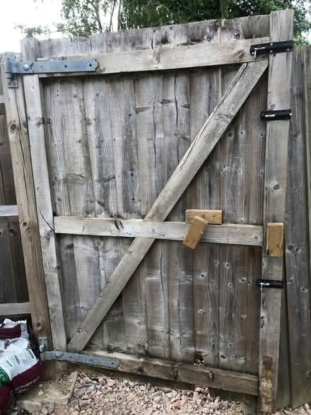 Photo of free Double wooden Garden gates with hinges latch and drop bolt (Charlbury OX7) #1