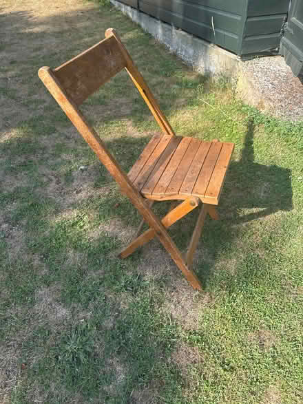 Photo of free Wooden folding chair (Wheathampstead AL4) #1