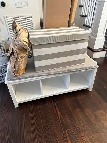 Photo of free Nice white storage bench (Bronxville, NY) #1