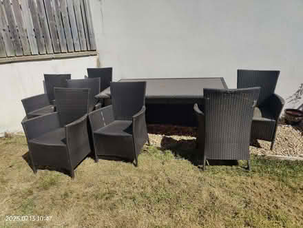 Photo of free Garden table & 7 chairs (North Devon District EX36) #2