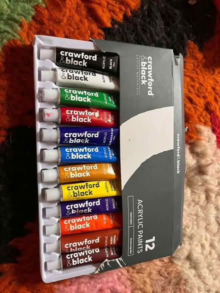 Photo of free Crawford Black acrylic paints set, barely used, 12ml (North City NR3) #1