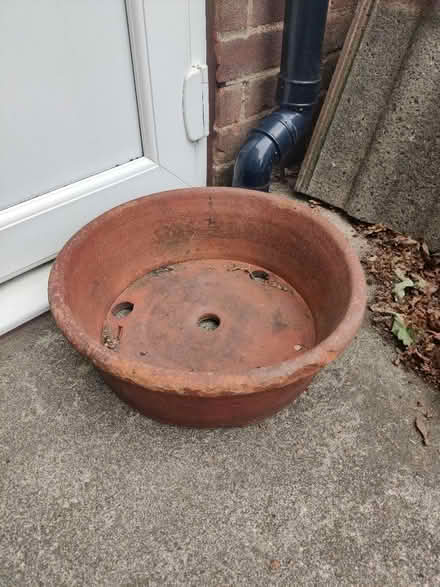 Photo of free Large Terracotta pot - shallow (Horsforth LS18) #1