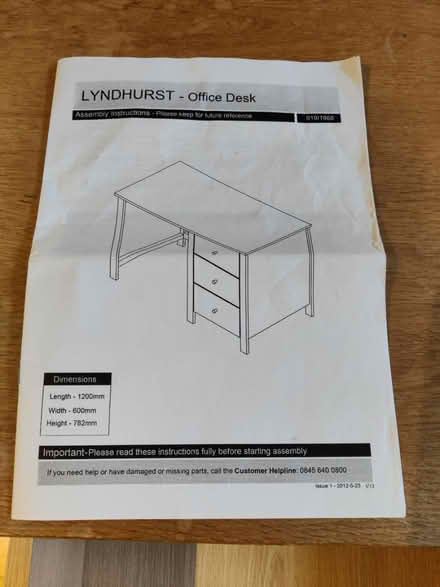 Photo of free Desk with drawers (Horsforth LS18) #2