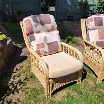 Photo of free 2 cane/bamboo chairs (Allensford) #1