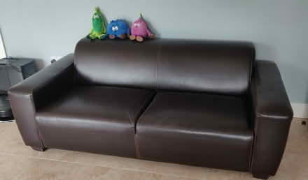 Photo of free 3 seater faux leather sofa (Killola, Rosscahill) #1