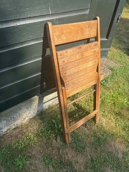Photo of free Wooden folding chair (Wheathampstead AL4) #2