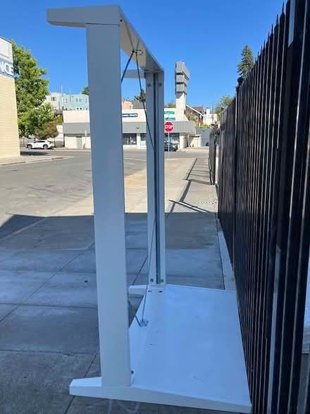 Photo of free Full size white bedframe (Near 42nd and Broadway) #1