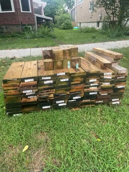 Photo of free Curb alert! Wood fence pieces (downtown) #1