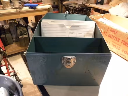 Photo of free Lockable metal file box (Troy) #1