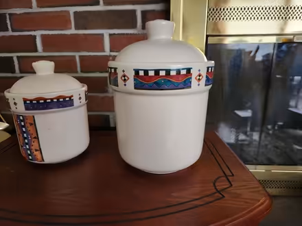 Photo of free 2 Kitchen Canisters (Longley Road) #1