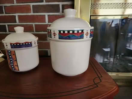 Photo of free 2 Kitchen Canisters (Longley Road) #1