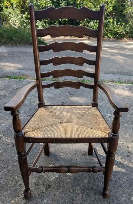 Photo of free Dining chairs, wood and rattan. (Bamford S33) #2
