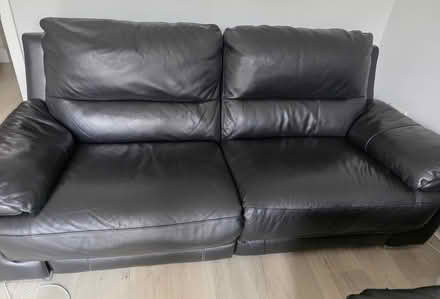 Photo of free Two 3 seater leather recliners with usb (Meppershall SG17) #1
