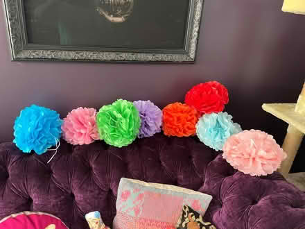 Photo of free Pretty paper Pom pom decorations (Wokingham RG40) #2