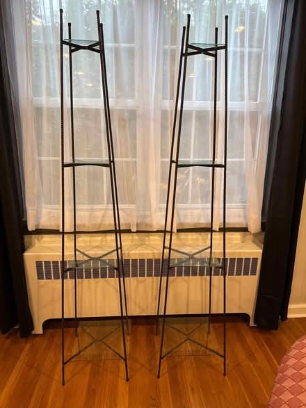 Photo of free 2 Metal & glass shelves (Hartsdale) #1