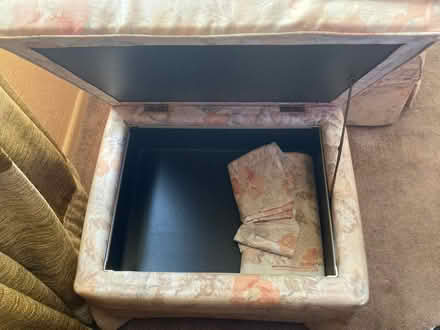 Photo of free 3 seater & 2 seater sofa, armchair and storage stool (Heybridge CM9) #4