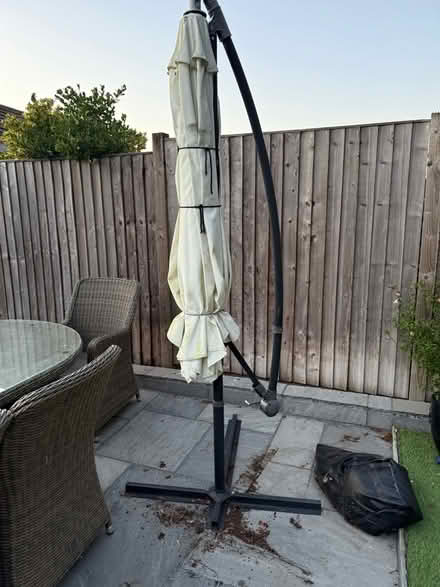 Photo of free Cantilevered Garden Umbrella in working order (Saham Toney IP25) #1