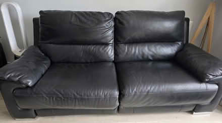 Photo of free Two 3 seater leather recliners with usb (Meppershall SG17) #2