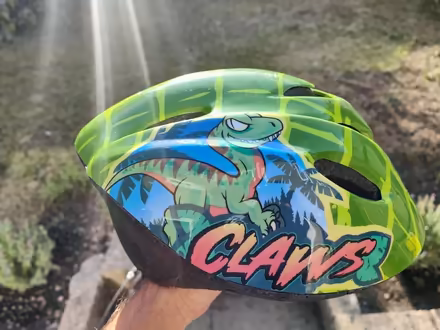 Photo of free Boys bike and Dino helmet (Frome BA11) #1