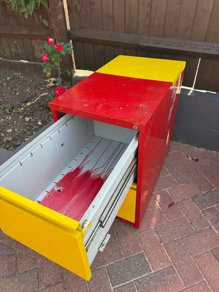 Photo of free Metal filing cabinet - 2 drawer (Cheam SM2) #1