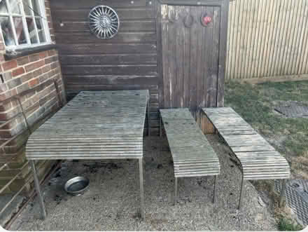 Photo of free Garden table and benches (Biggin Hill) #1