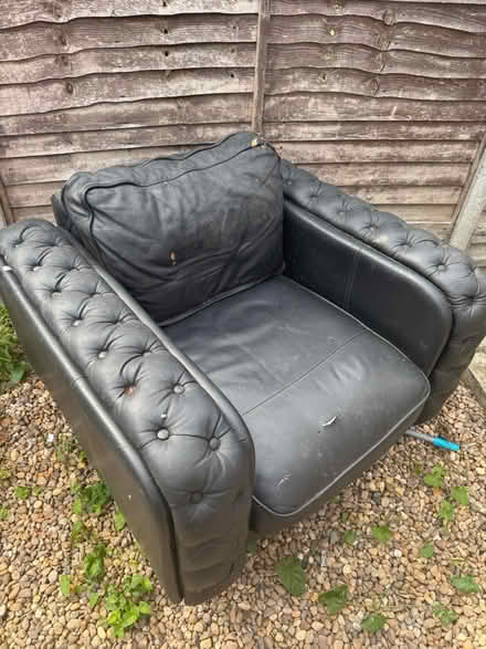 Photo of free Swivel chair - leather (S43 chesterfield) #1