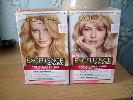 Photo of free 2 x blonde L'Oreal Excellence hair dyes (Great Moor SK2) #1