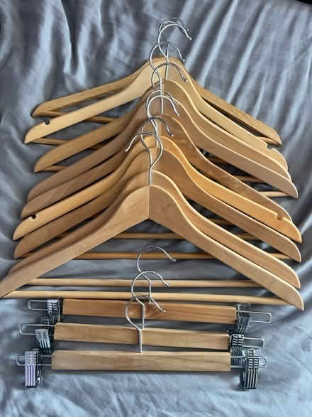Photo of free Wooden coat hangers (Farnborough gu14) #1