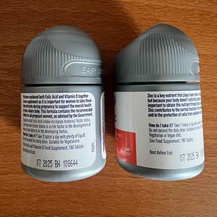Photo of free Folic acid + zinc supplements (Twickenham TW2) #3